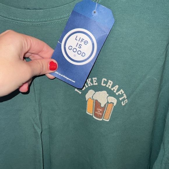 Life is Good I Like Crafts Tee - Picture 2 of 3